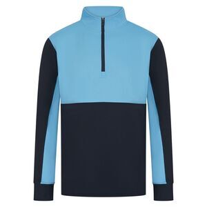 Finden & Hales Mens Quarter Zip Track Top / Navy/Sky